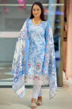 spring cotton machine embroidered shalwar suit
