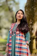 jacquard hand embroidered shrug set