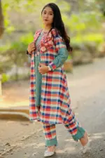 jacquard hand embroidered shrug set