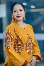 jacquard cotton mustard color hand embroidered co ords