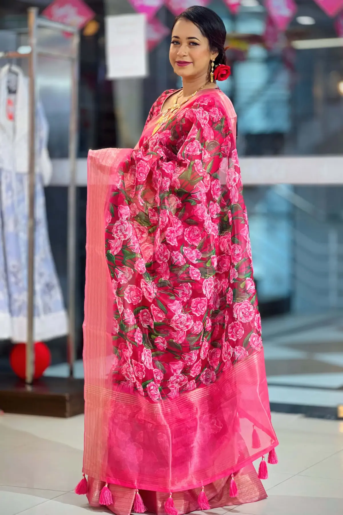 vip organza saree