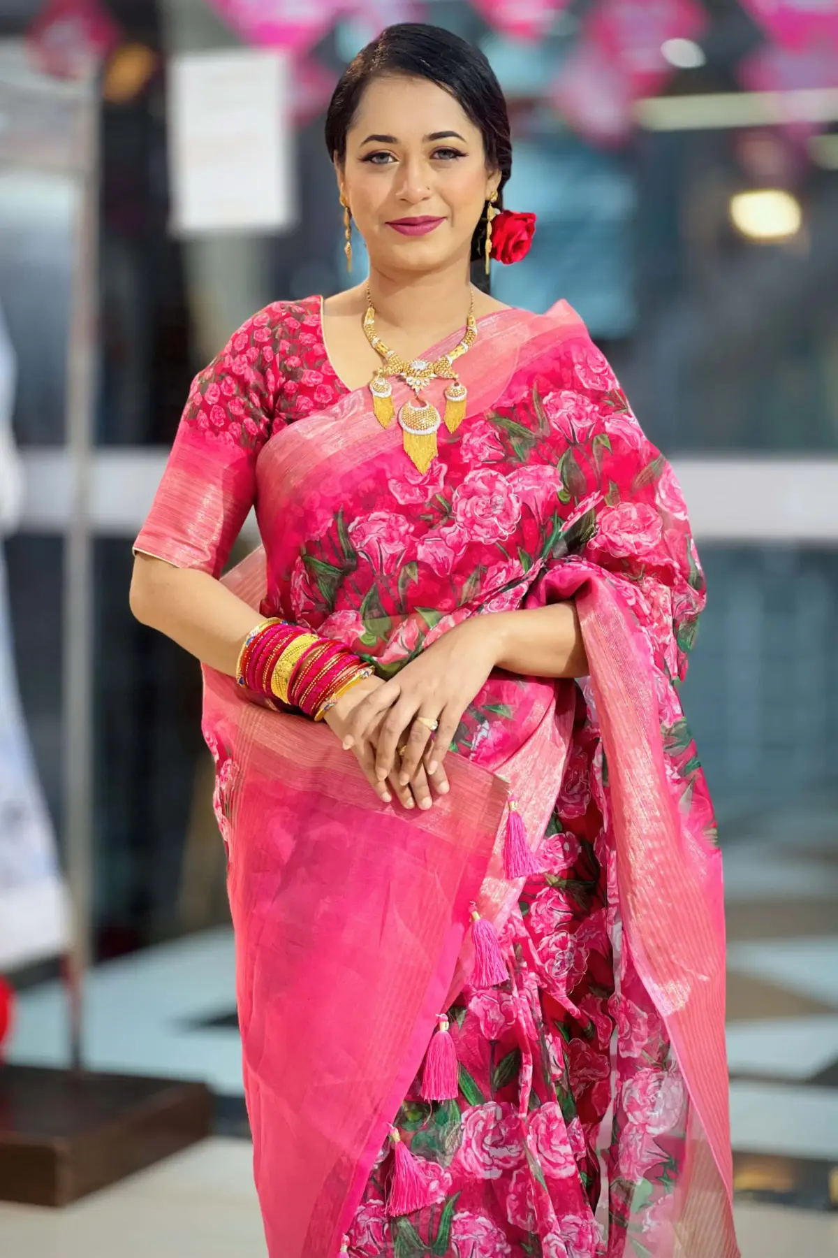 vip organza saree