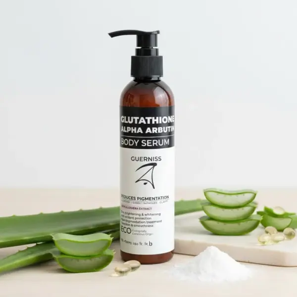 guerniss raw glutathione alpha arbutin body serum 240ml