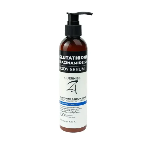 guerniss raw glutathione niacinamide body serum 5% 240ml