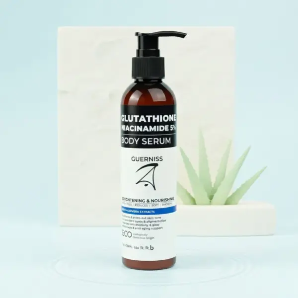 guerniss raw glutathione niacinamide body serum 5% 240ml