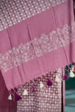 jacquard cotton screen printed and hand embroidered salwar suit