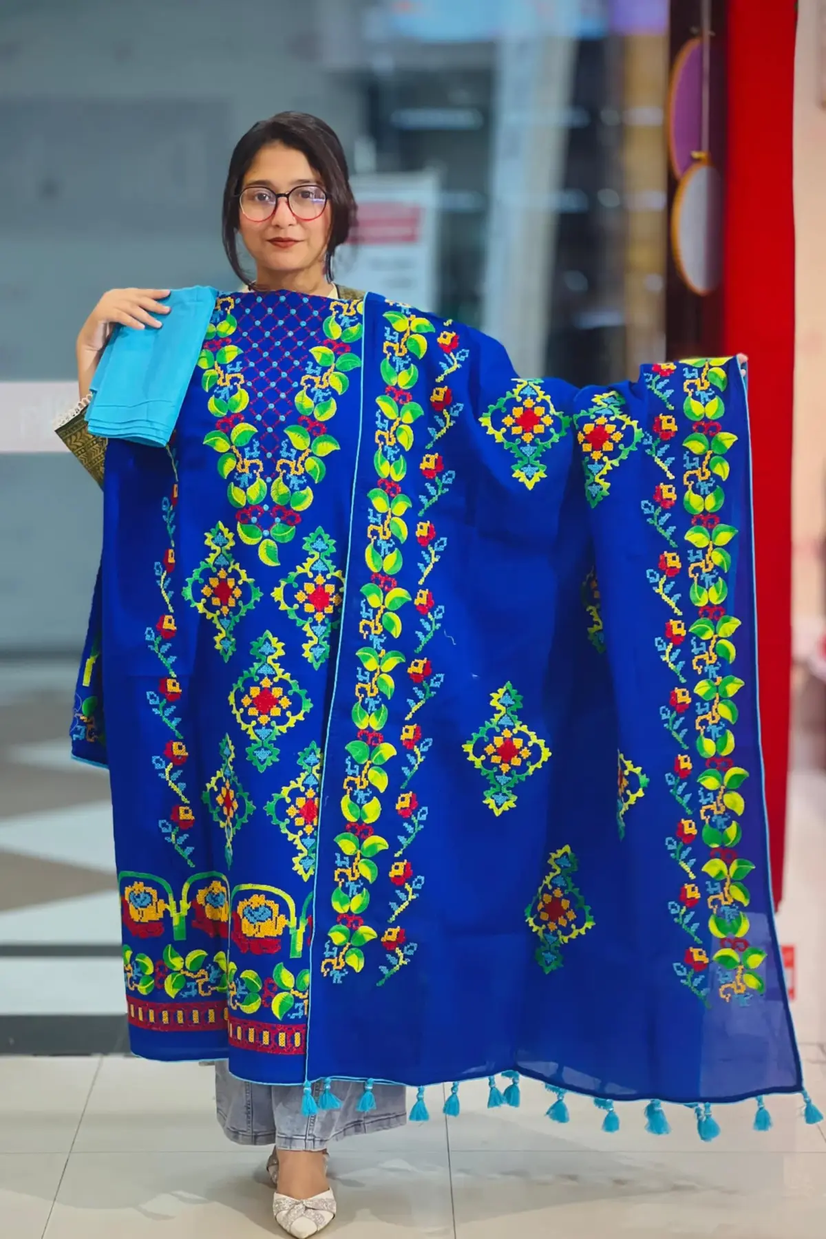 katha carpet cross golap salwar suit