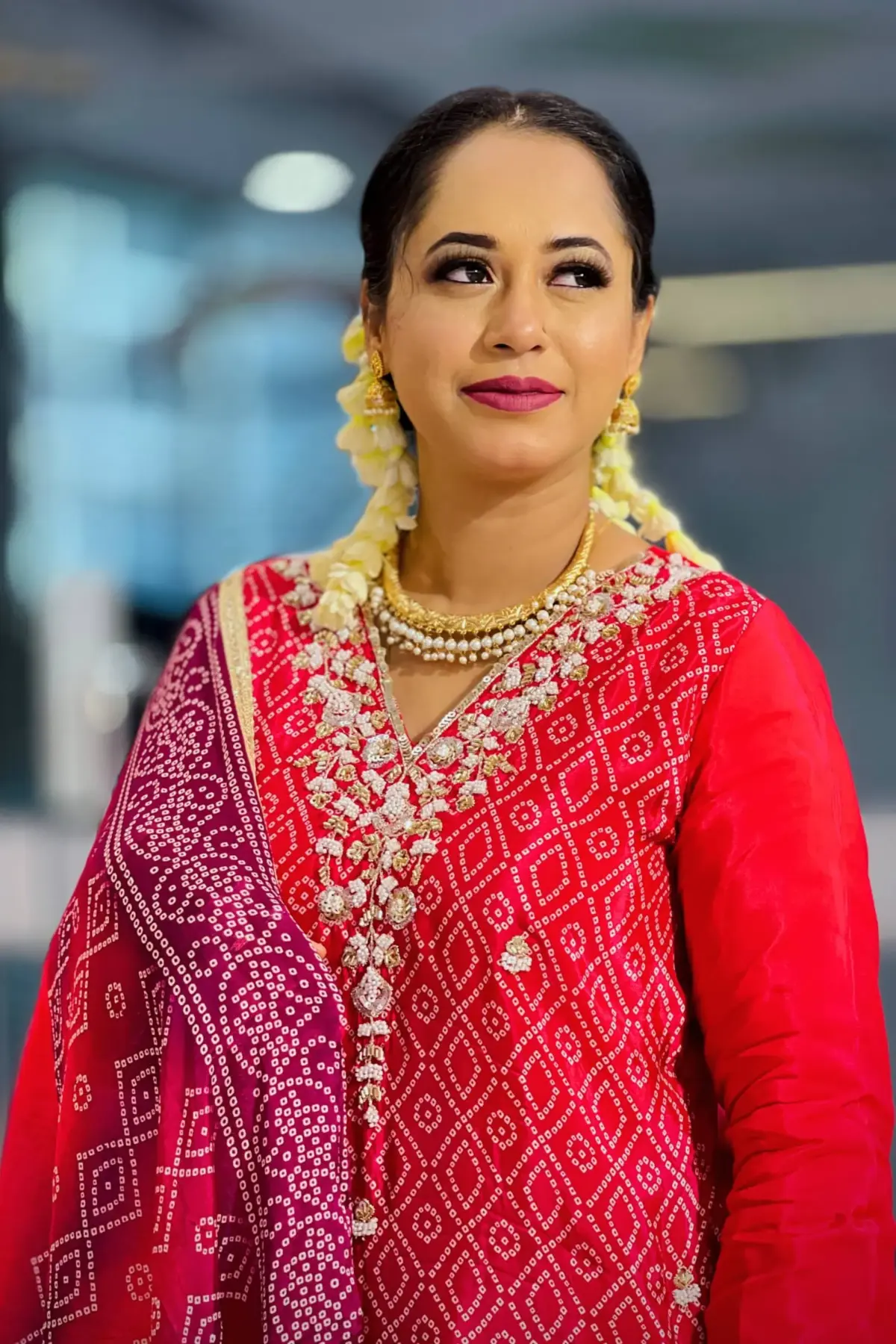 chundri silk salwar suit