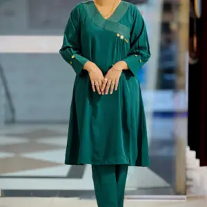 green crinkle textured co ords