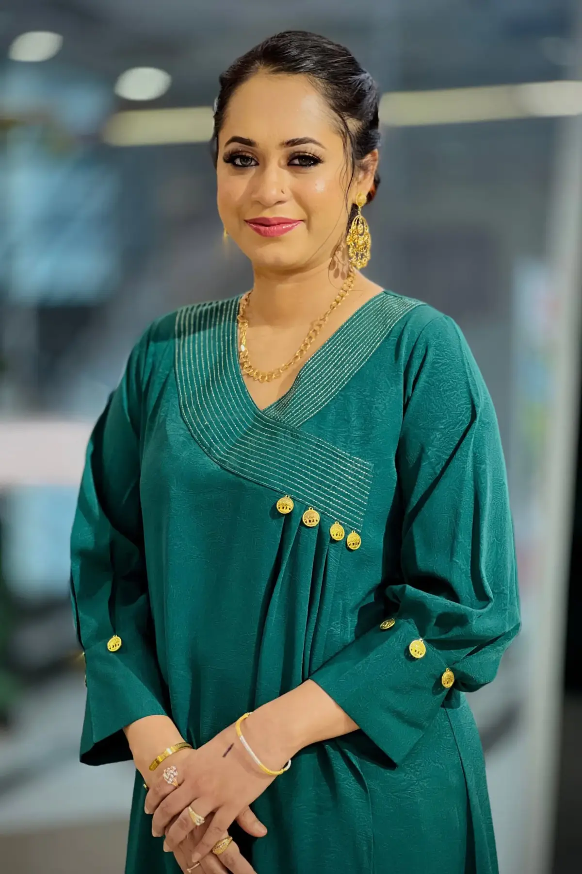 green crinkle textured co ords