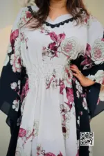 black colour missouri silk fabric kaftan