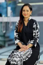 black & white fancy slub amboosh printed kurti