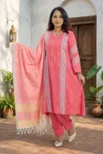deep misty colour viscose screen printed salwar suit