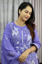 spring cotton machine embroidered & sequence salwar suit – 10
