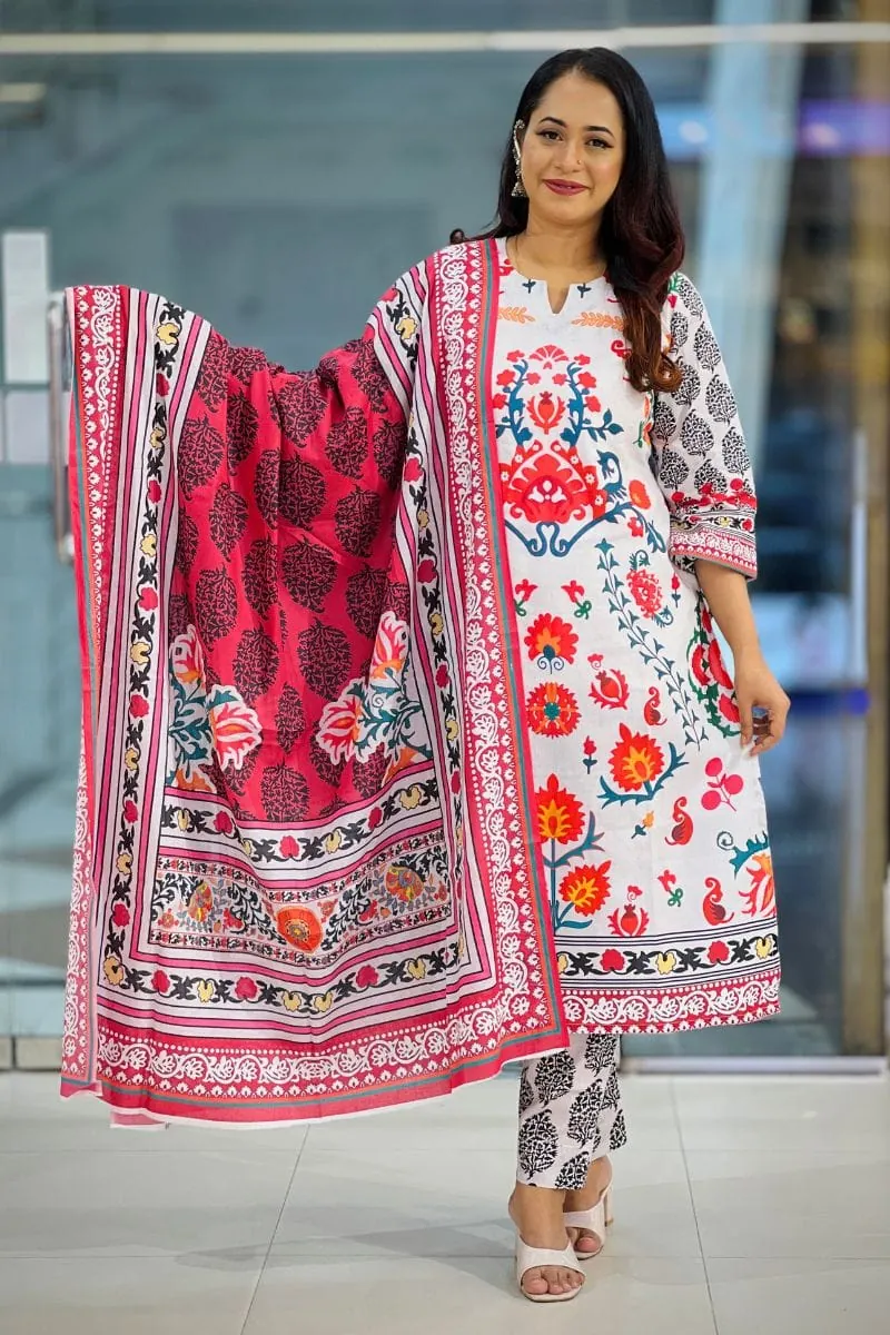 spring cotton chickenkari salwar suit spring cotton chickenkari salwar suit