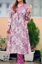 deep purple colour jimmy choo & satin fabric shrug set