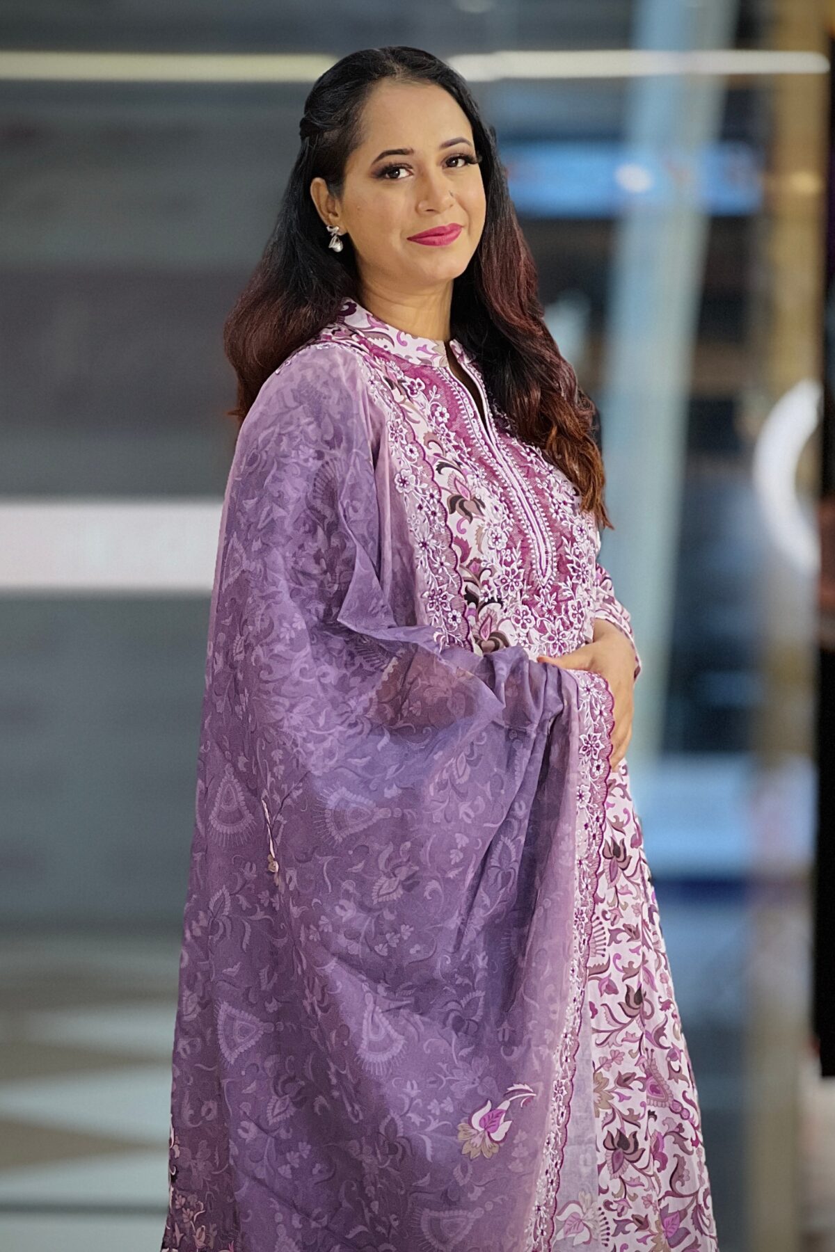 spring cotton machine embroidered unstitched salwar suit