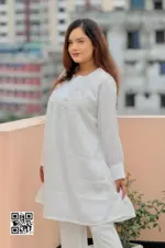 white color georgette tops