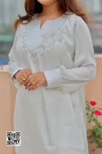 white color georgette tops