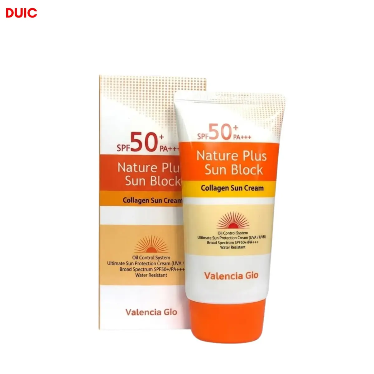 valencia gio nature plus sun block spf 50+ sunsreen 70ml