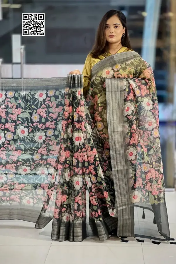 organza silk saree 1