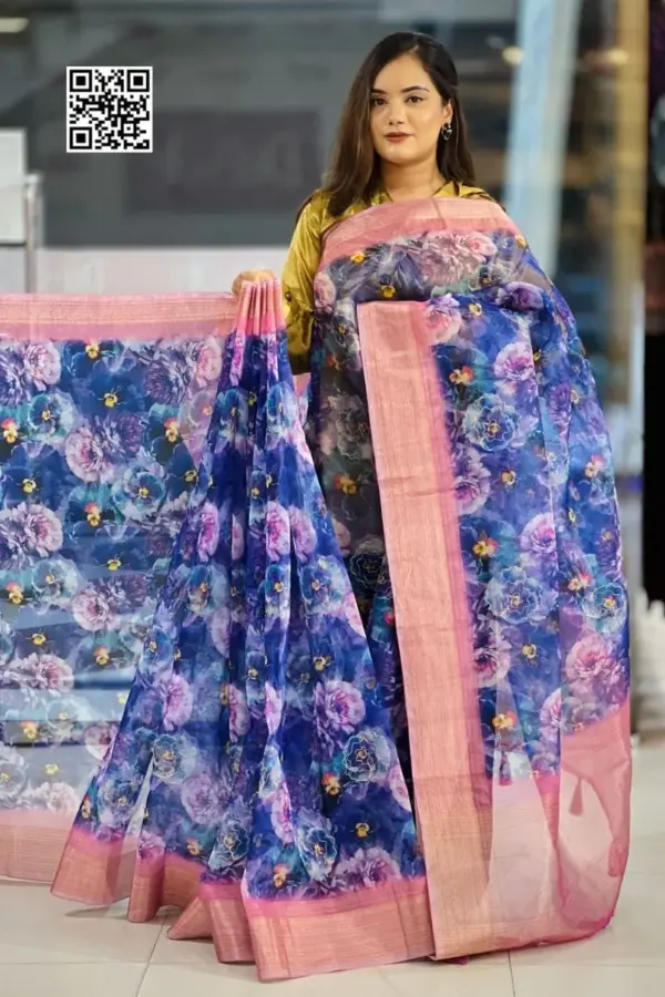 organza silk saree – 3