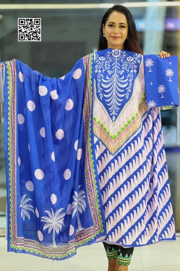 spring cotton digital printed unstitched salwar suit 8