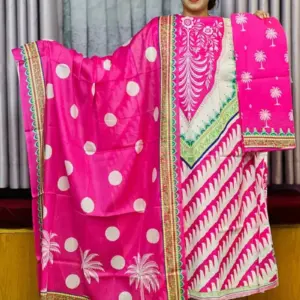 spring cotton digital printed unstitched salwar suit 5
