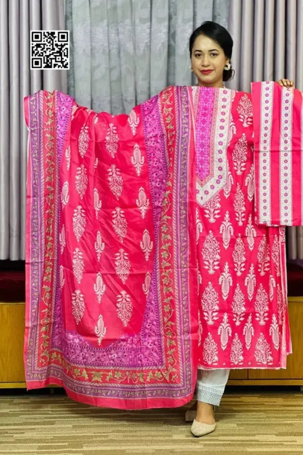 spring cotton digital printed unstitched salwar suit 1