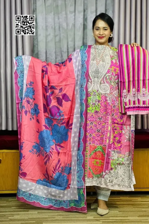 spring cotton digital printed unstitched salwar suit 9