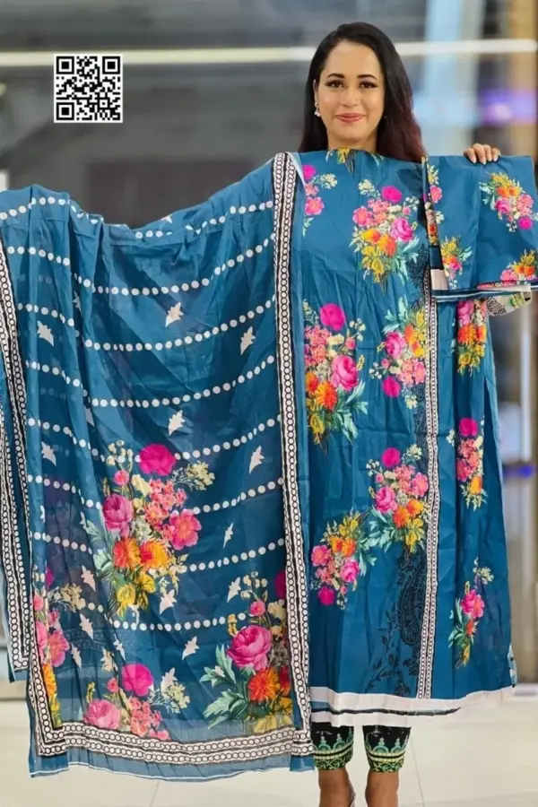 spring cotton digital printed unstitched salwar suit – 11