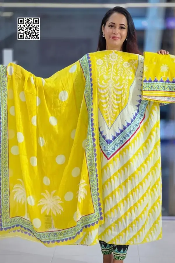 spring cotton digital printed unstitched salwar suit 7