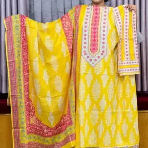 spring cotton digital printed unstitched salwar suit 3