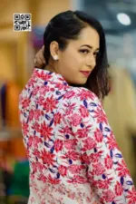 white color georgette shrug set