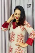 dusty beige viscose screen printed co ords set