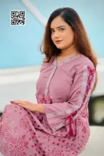 dusty onion color viscose screen printed kurti