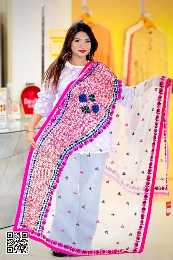 white color ari work net dupatta 5 (copy)