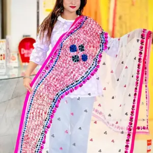 white color ari work net dupatta 5 (copy)