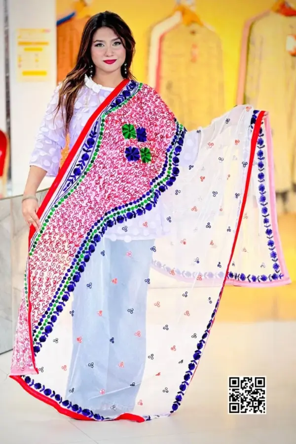 white color ari work net dupatta 3 (copy)