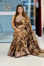 coffee color kanchi puri silk saree