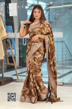 coffee color kanchi puri silk saree