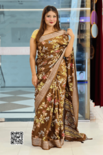 coffee color kanchi puri silk saree