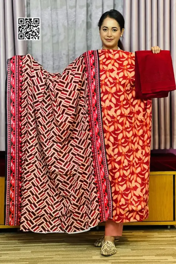 spring cotton machine embroidered salwar suit – 6
