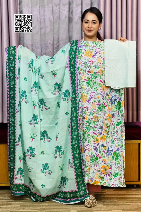 spring cotton machine embroidered salwar suit – 4