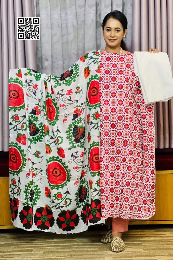 spring cotton machine embroidered salwar suit – 15