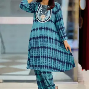 sea green tie dye printed co ords
