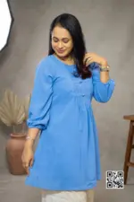 green and powder blue color cy micro fabric tops