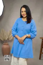 green and powder blue color cy micro fabric tops