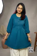 green and powder blue color cy micro fabric tops