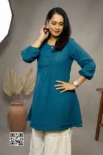 green and powder blue color cy micro fabric tops